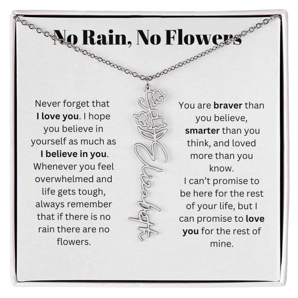 Personalized Flower Name Necklace 1