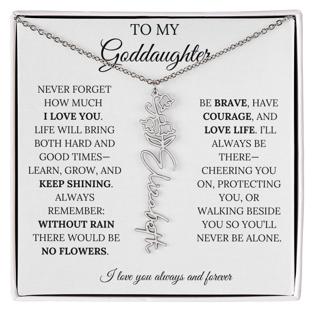 To My Goddaughter - Keepy Shining - Flower Name Necklace