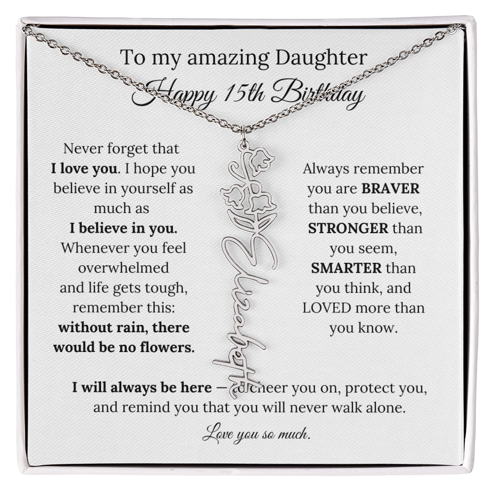 Happy 15th Birthday Gift for Daughter