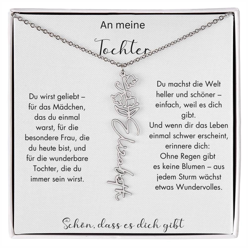 Geburtsblumenkette für erwachsene Tochter