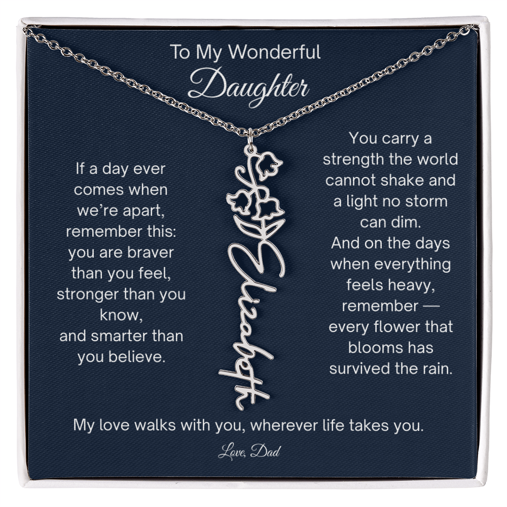 Daughter Necklace Gift from Dad