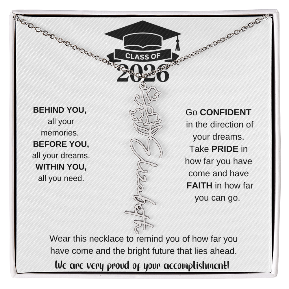 2026 Graduation Name Necklace