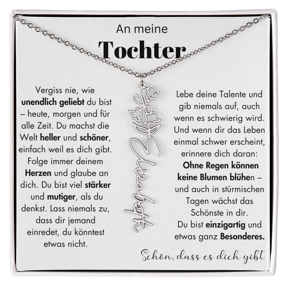Geschenk Tochter Schmuckkarte mit Spruch unendlich geliebt Mutmacher Erinnerung Weihnachten Geburtstag