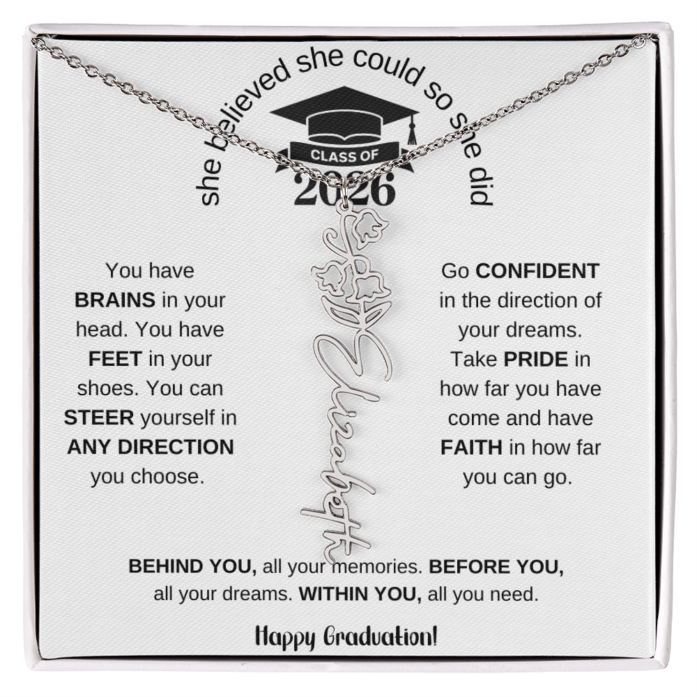 2026 Graduation Name Necklace