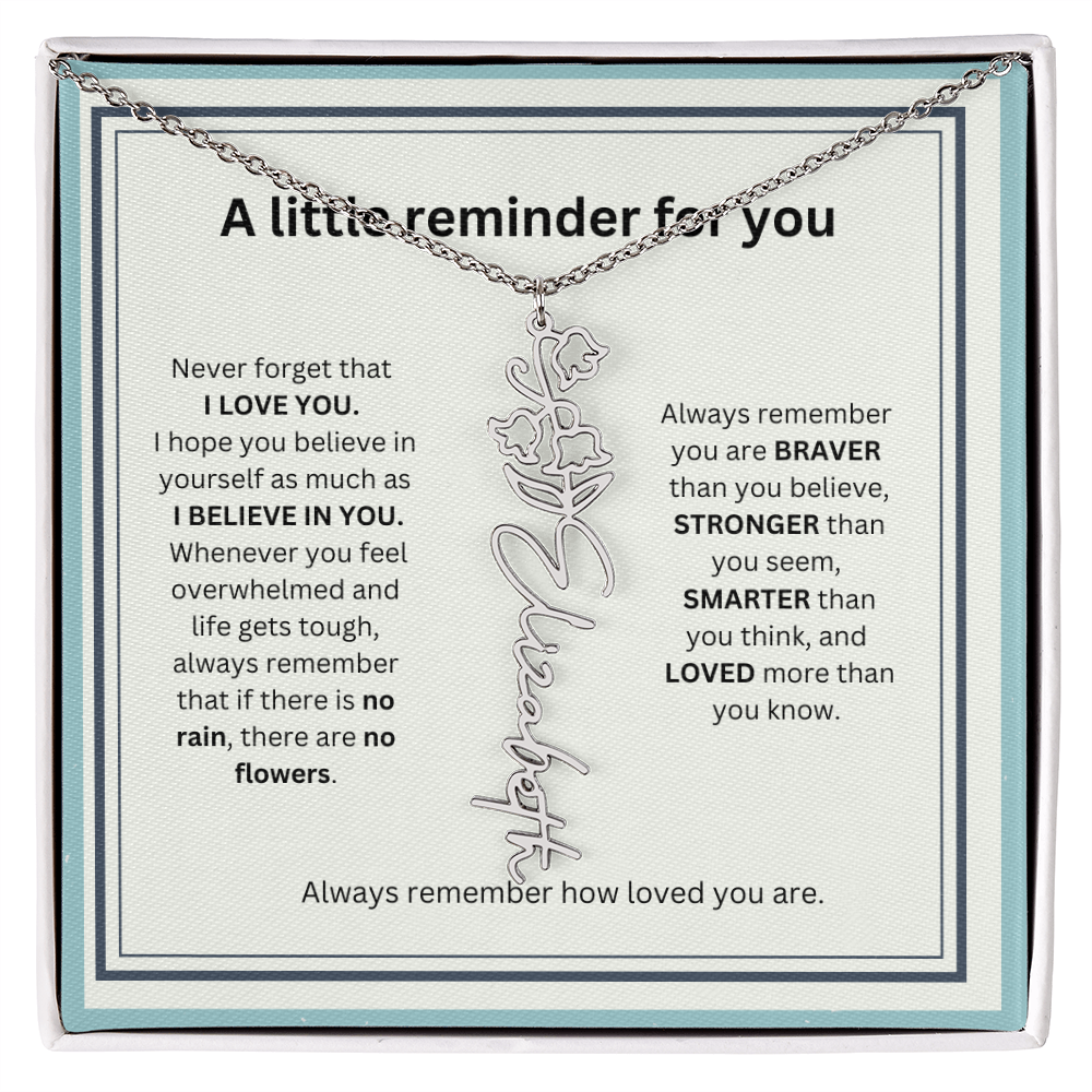 A Little Reminder Of You | Birth Flower Name Necklace