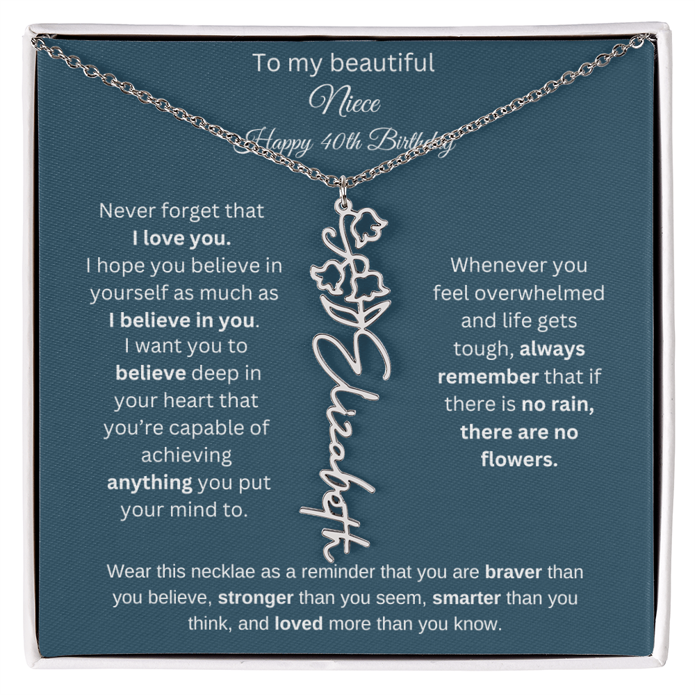 To My Beautiful Niece 40th Birthday