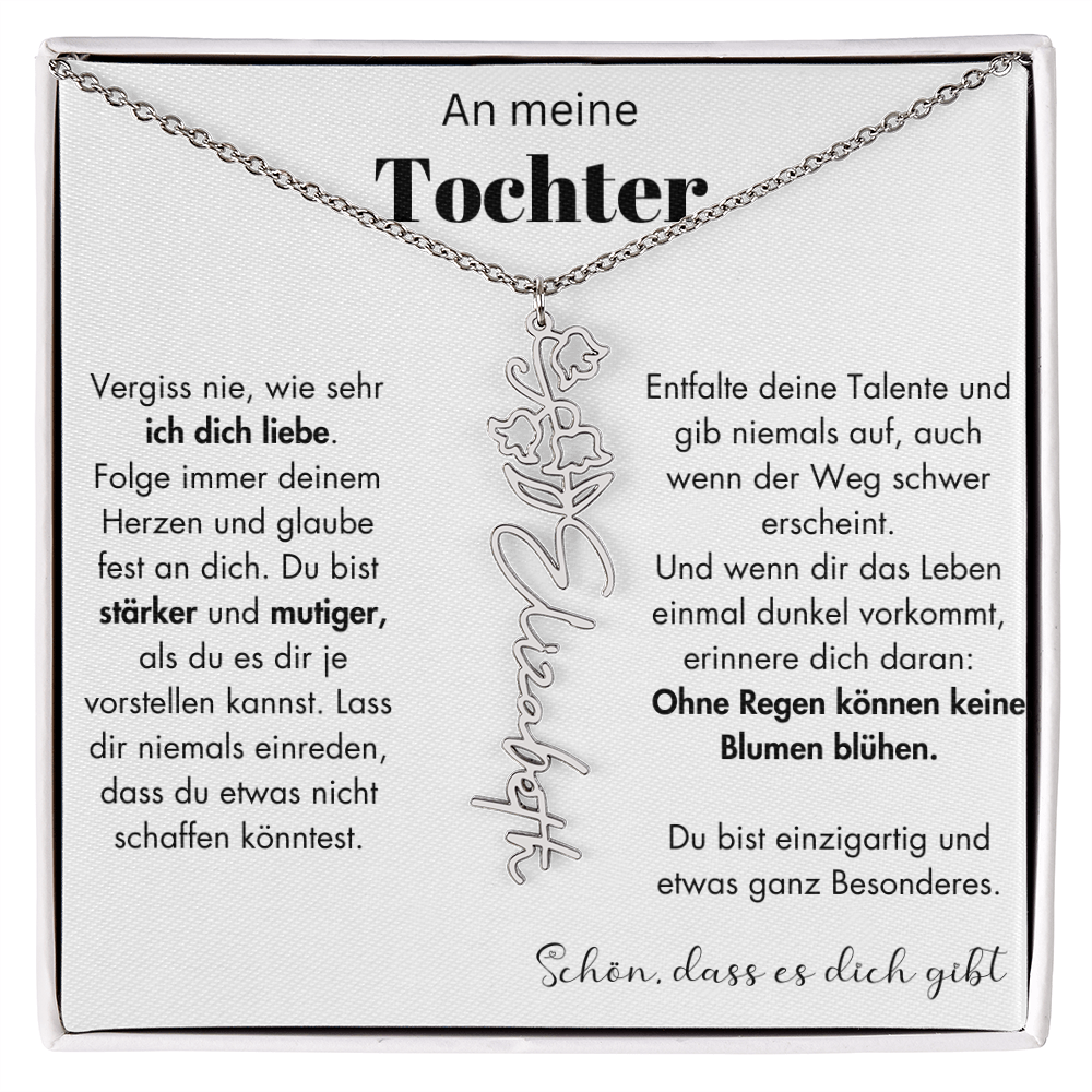 Für meine Tochter Schmuckkarte mit liebevoller Botschaft vergiss nie wie sehr ich dich liebe Erinnerung Weihnachten Geburtstag