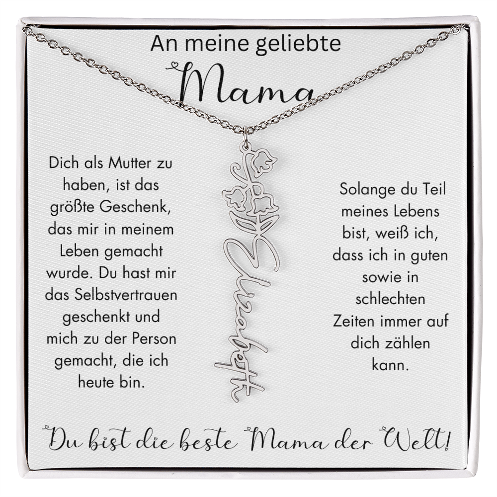 Geburtsblumen Namenskette für Mama