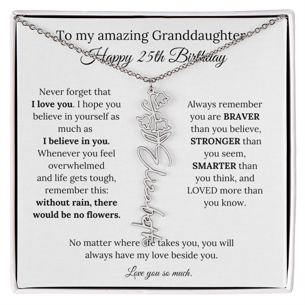 Happy 25th Birthday Gift for Granddaughter