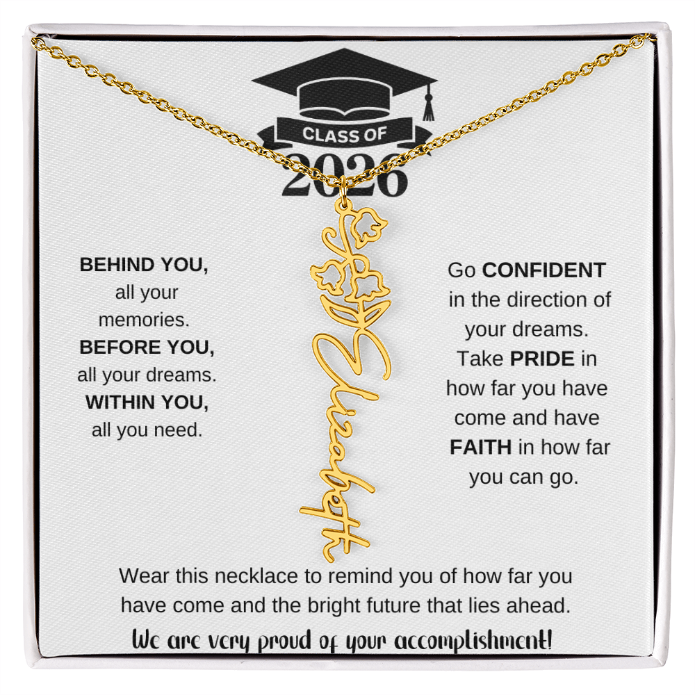 2026 Graduation Name Necklace