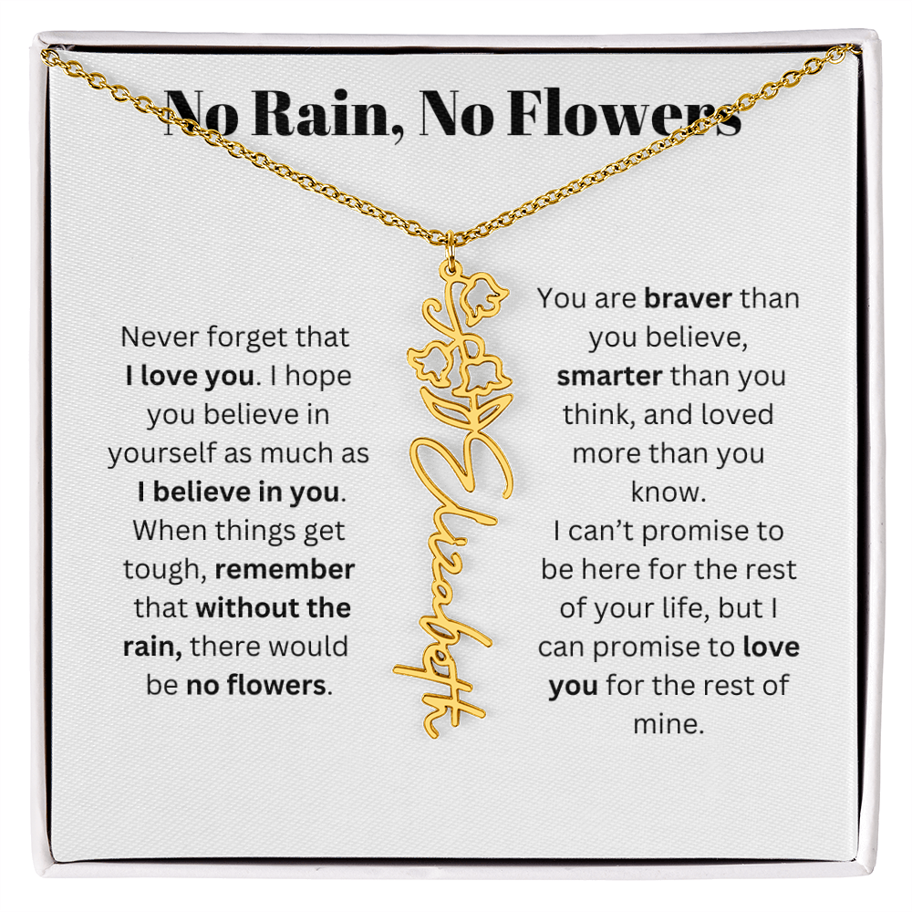 Personalized Flower Name Necklace 2