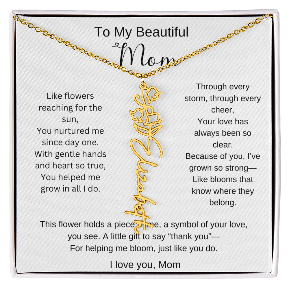 Personalized Mother's Day Necklace Gift for Mom