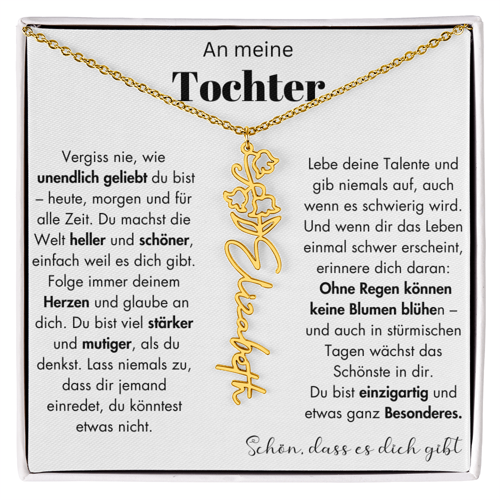 Geschenk Tochter Schmuckkarte mit Spruch unendlich geliebt Mutmacher Erinnerung Weihnachten Geburtstag