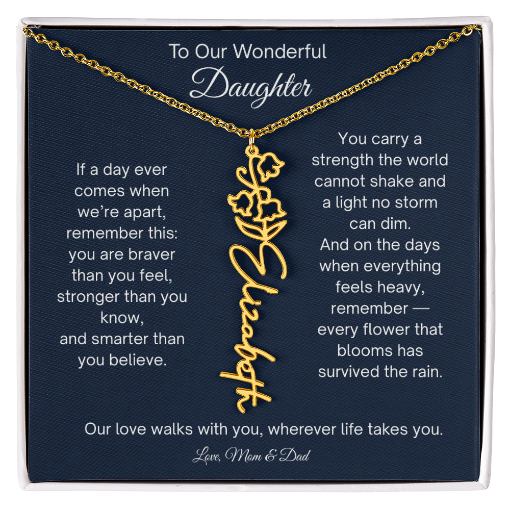 Personalized Daughter Necklace from Parents