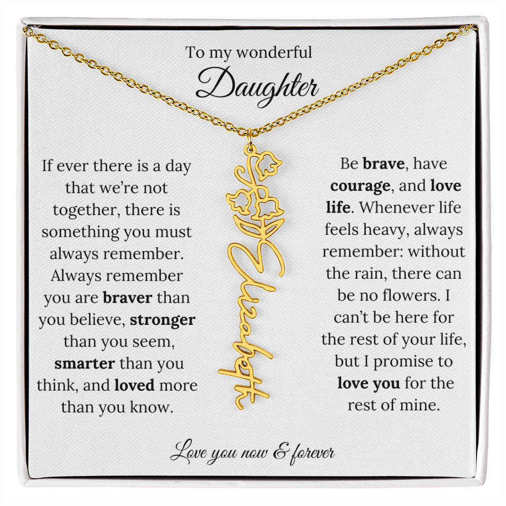 Custom Floral Jewelry Gift For Daughter