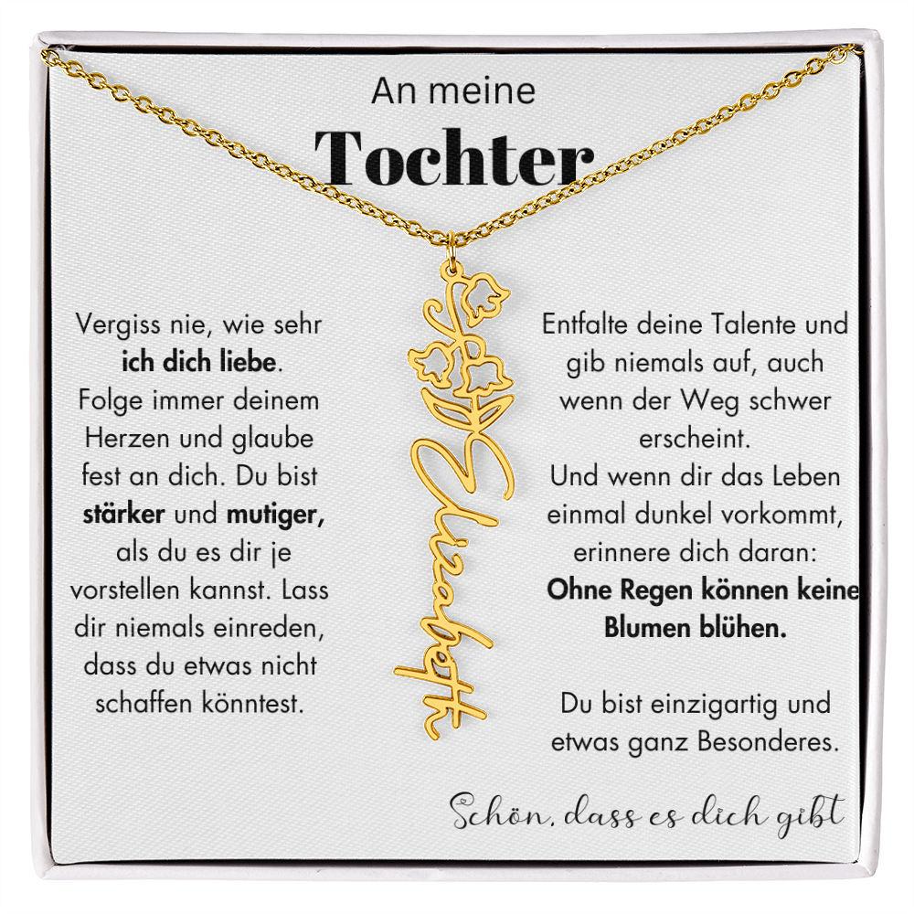 Für meine Tochter Schmuckkarte mit liebevoller Botschaft vergiss nie wie sehr ich dich liebe Erinnerung Weihnachten Geburtstag