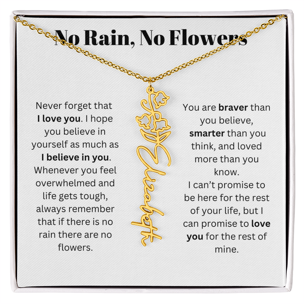 Personalized Flower Name Necklace 1