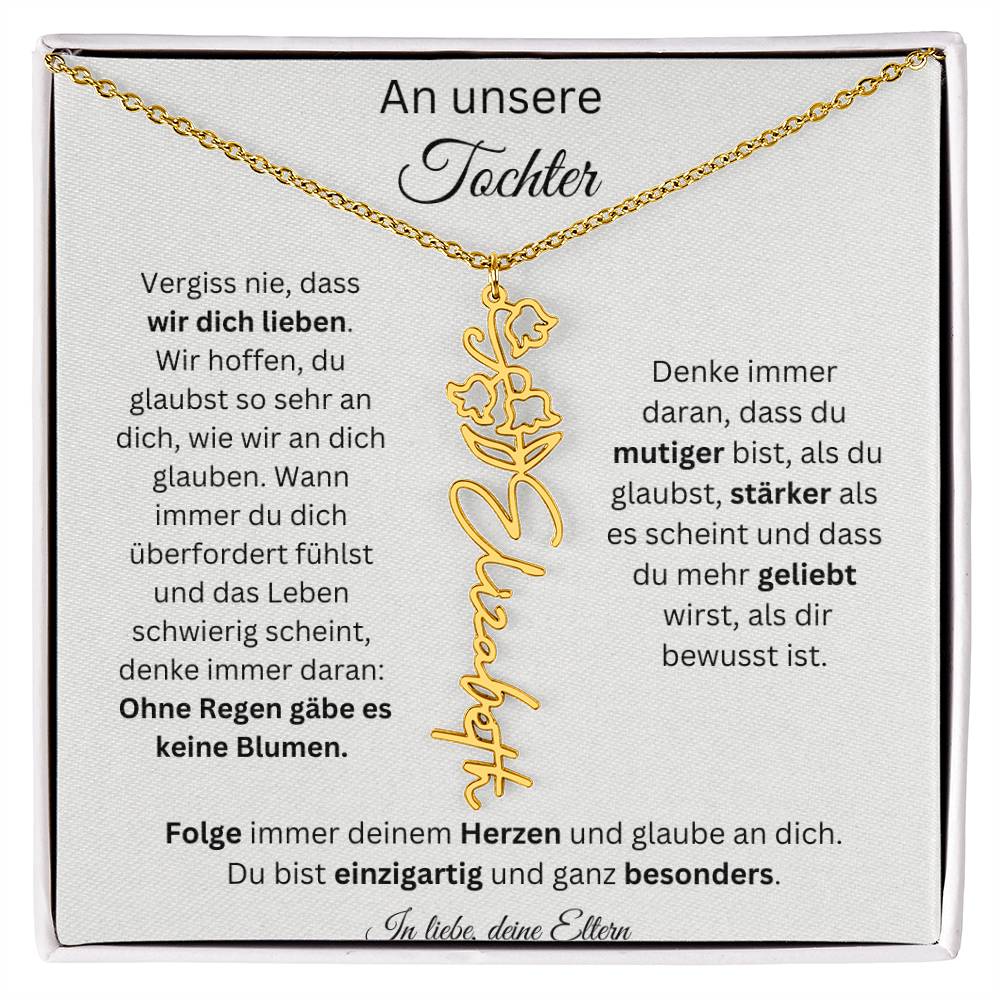 Weihnachtsgeschenk Eltern an Tochter