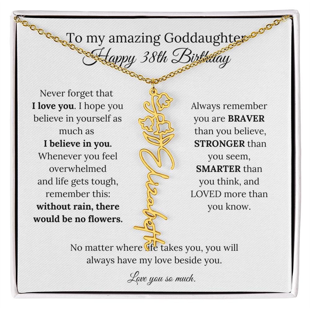 Happy 38th Birthday Gift for Goddaughter