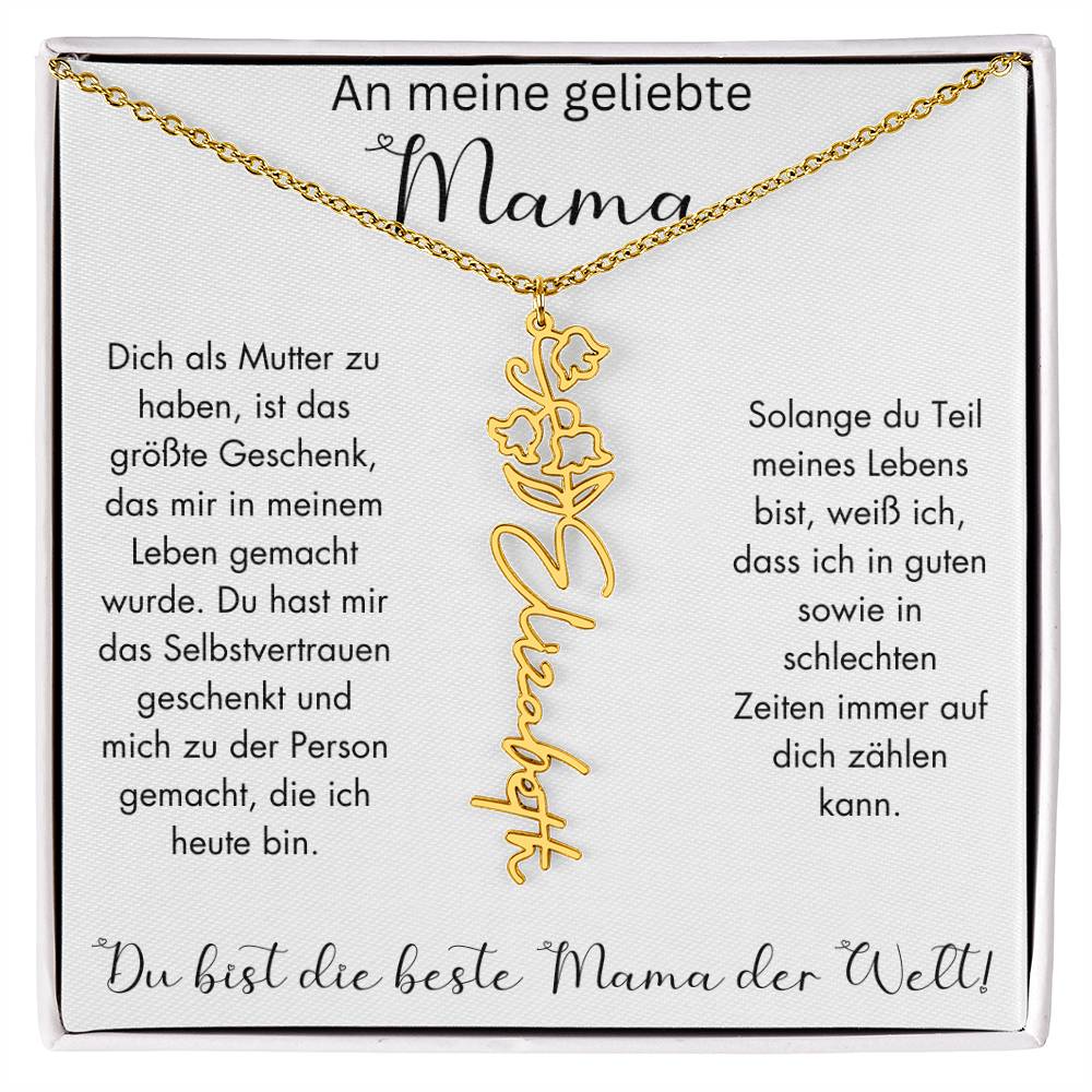 Geburtsblumen Namenskette für Mama