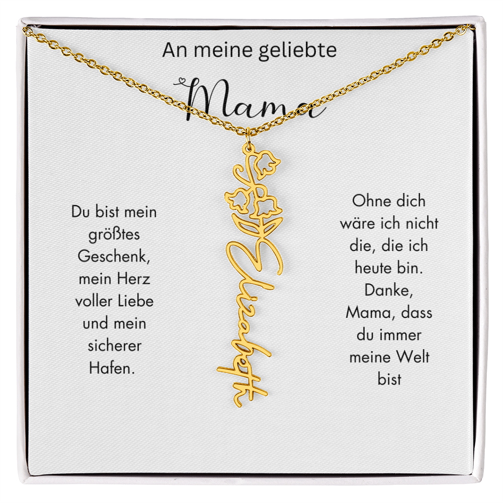 Personalisierte Geburtsblumen Kette für Mama
