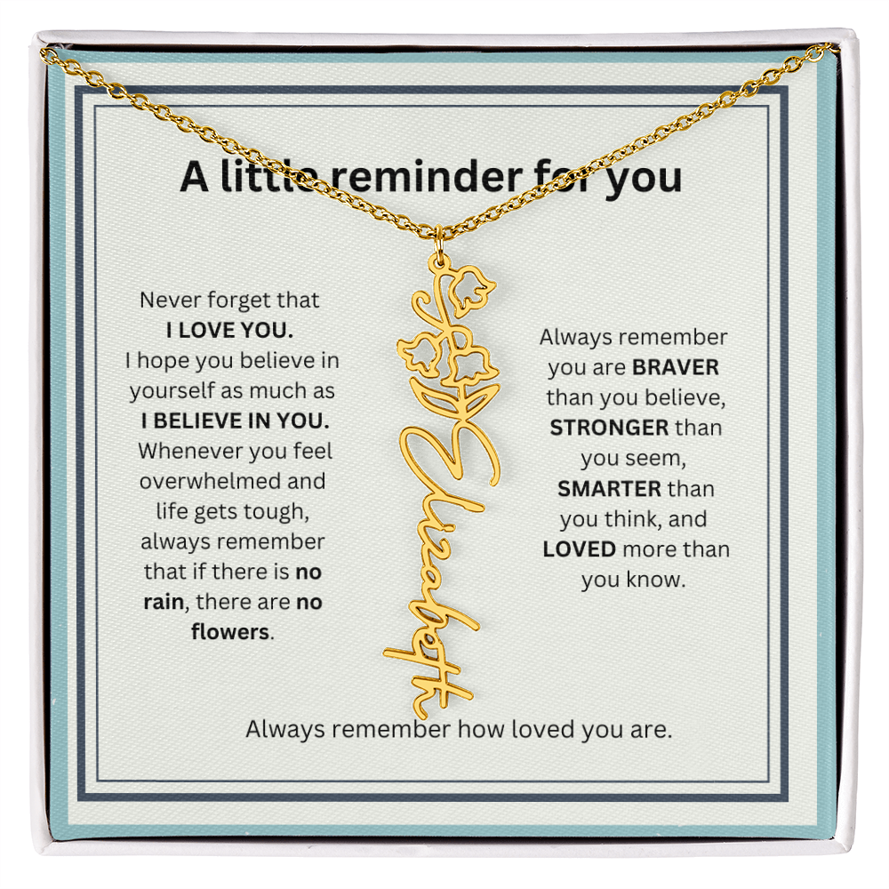 A Little Reminder Of You | Birth Flower Name Necklace