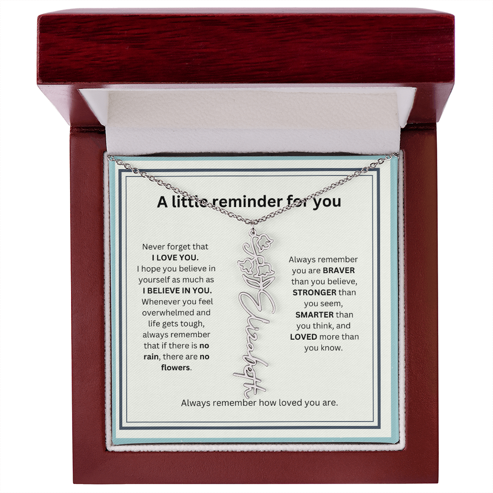 A Little Reminder Of You | Birth Flower Name Necklace