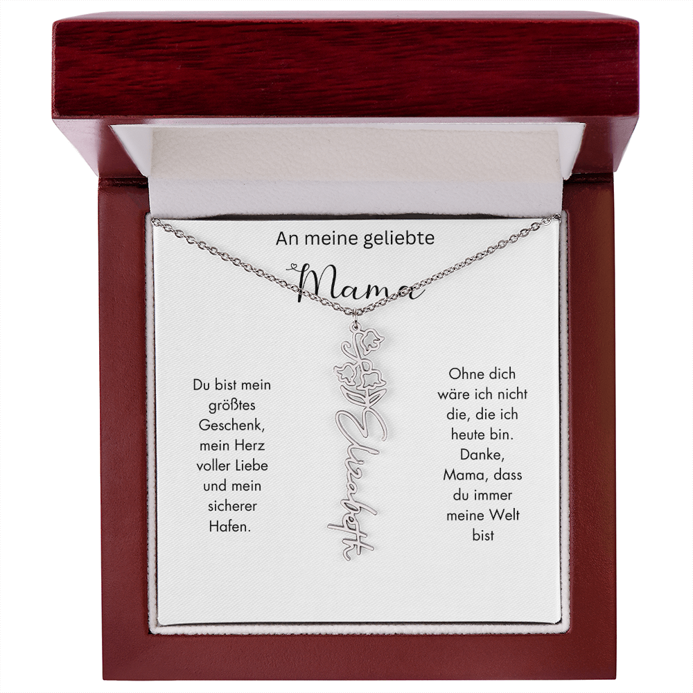 Personalisierte Geburtsblumen Kette für Mama