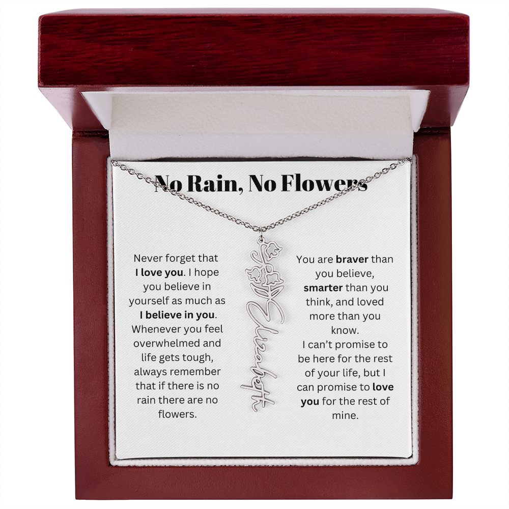 Personalized Flower Name Necklace 1