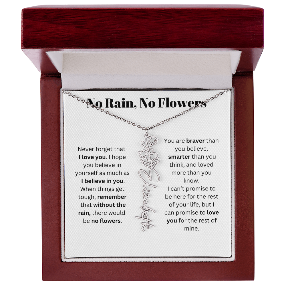 Personalized Flower Name Necklace 2