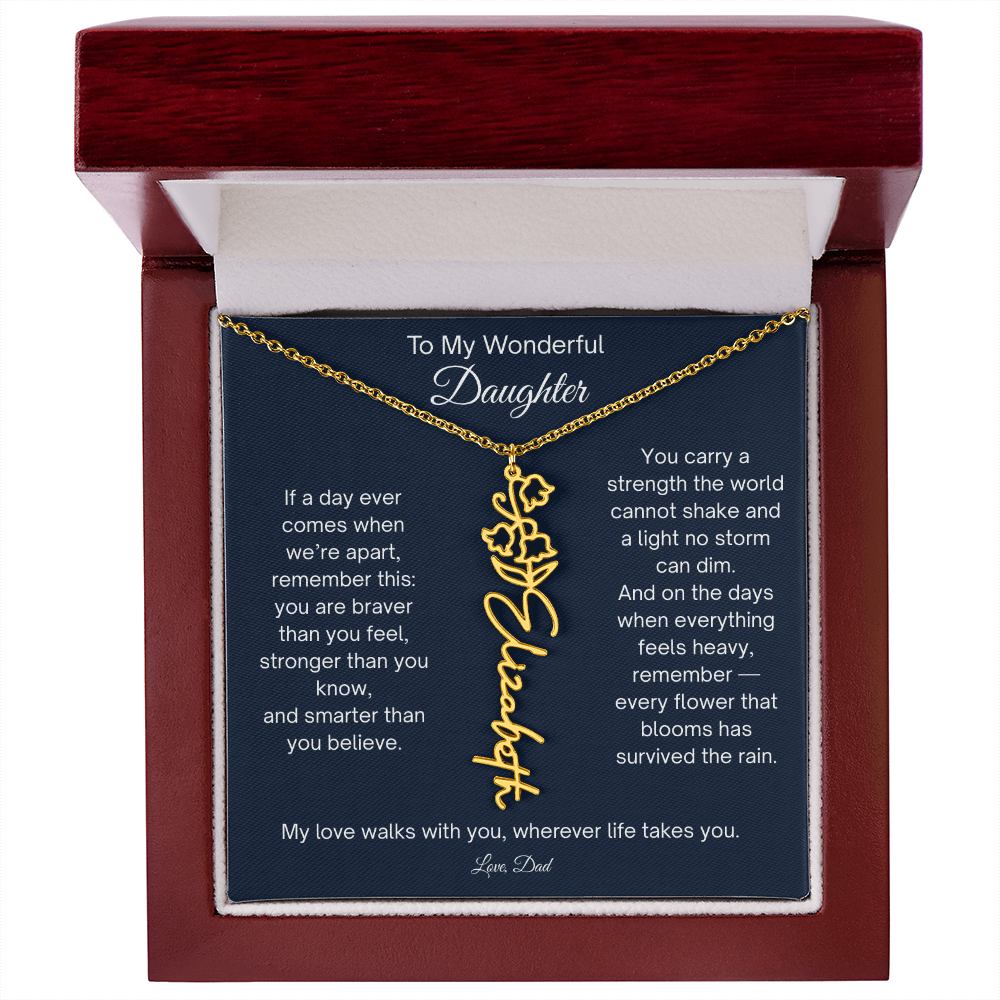 Daughter Necklace Gift from Dad