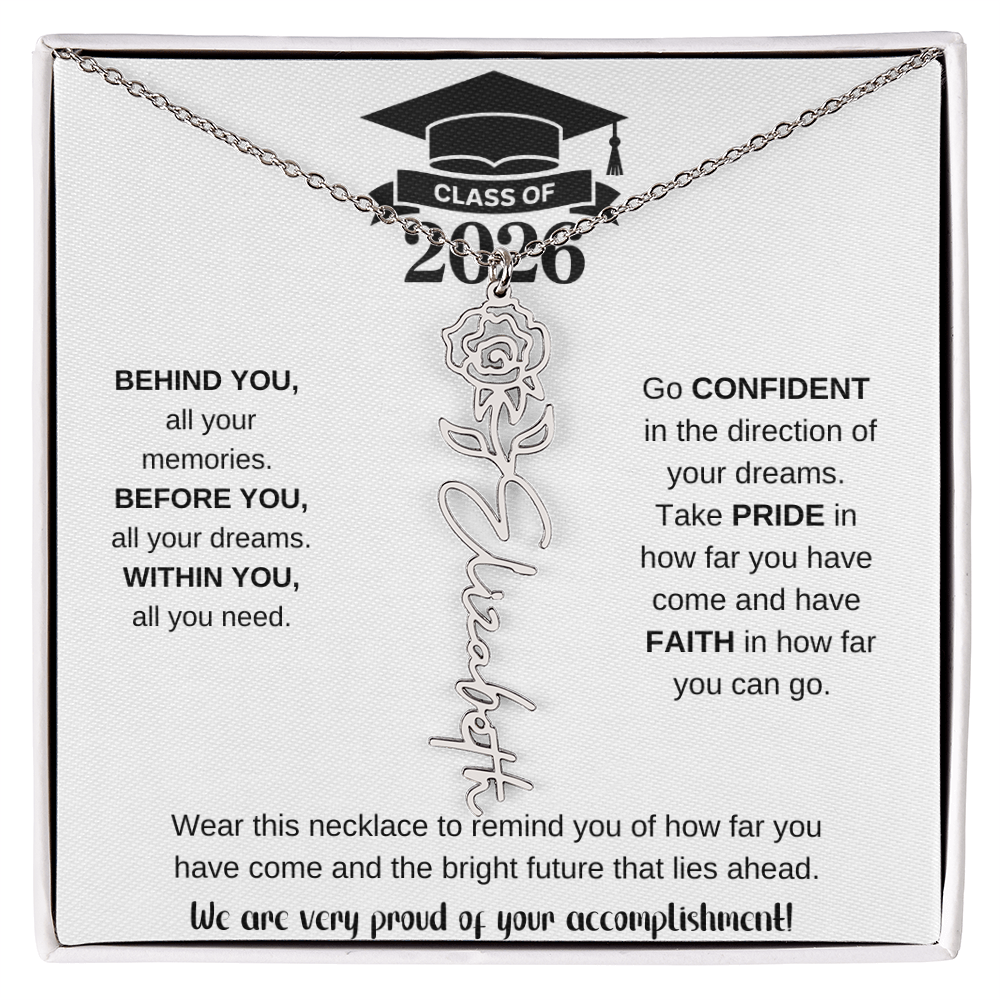 2026 Graduation Name Necklace