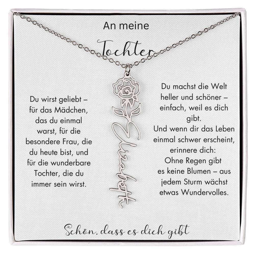Geburtsblumenkette für erwachsene Tochter