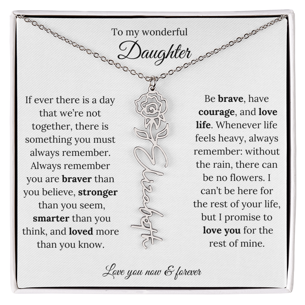 Custom Floral Jewelry Gift For Daughter