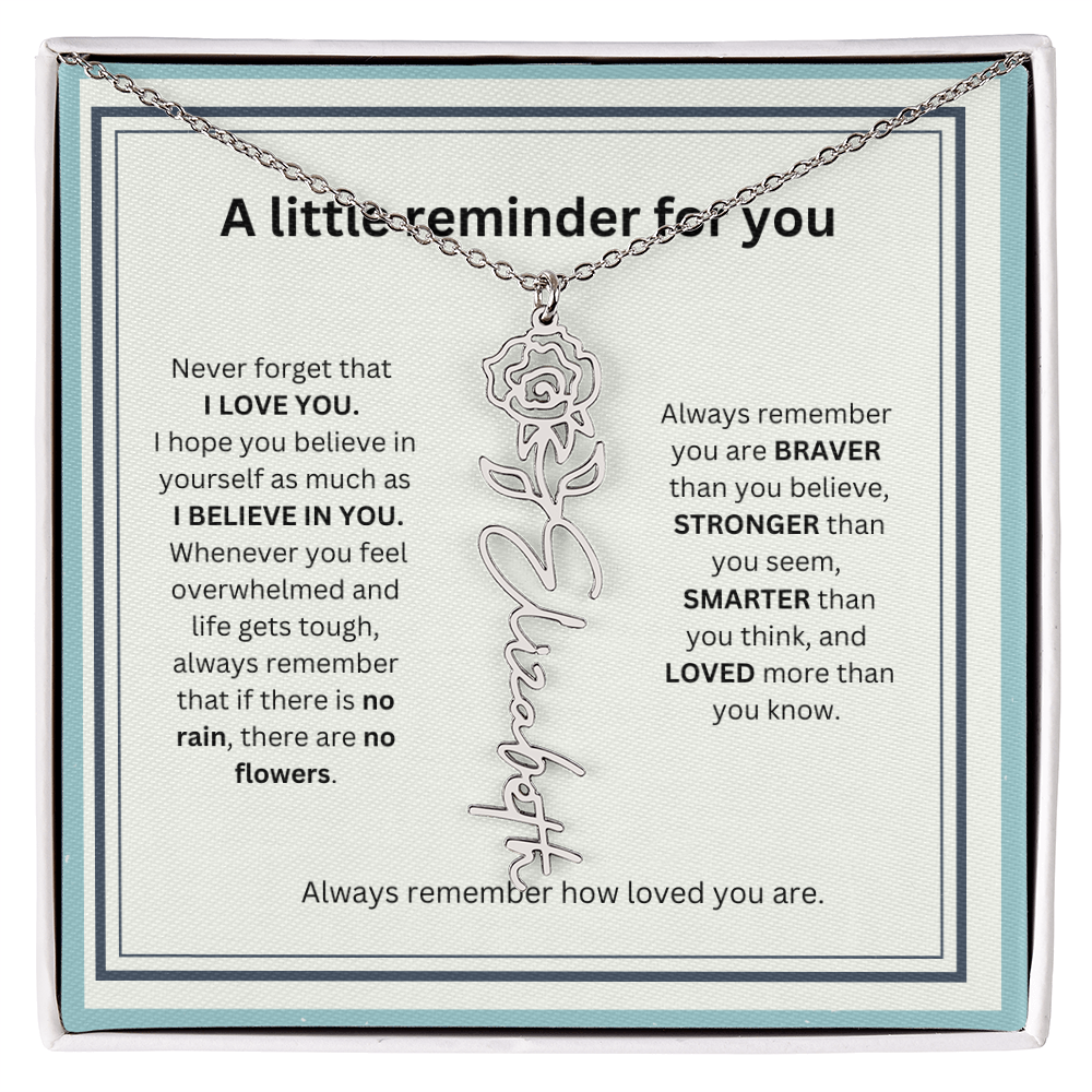 A Little Reminder Of You | Birth Flower Name Necklace