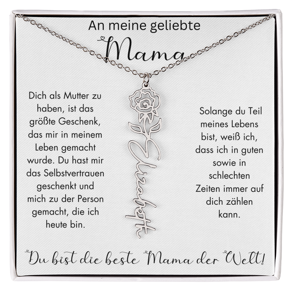 Geburtsblumen Namenskette für Mama