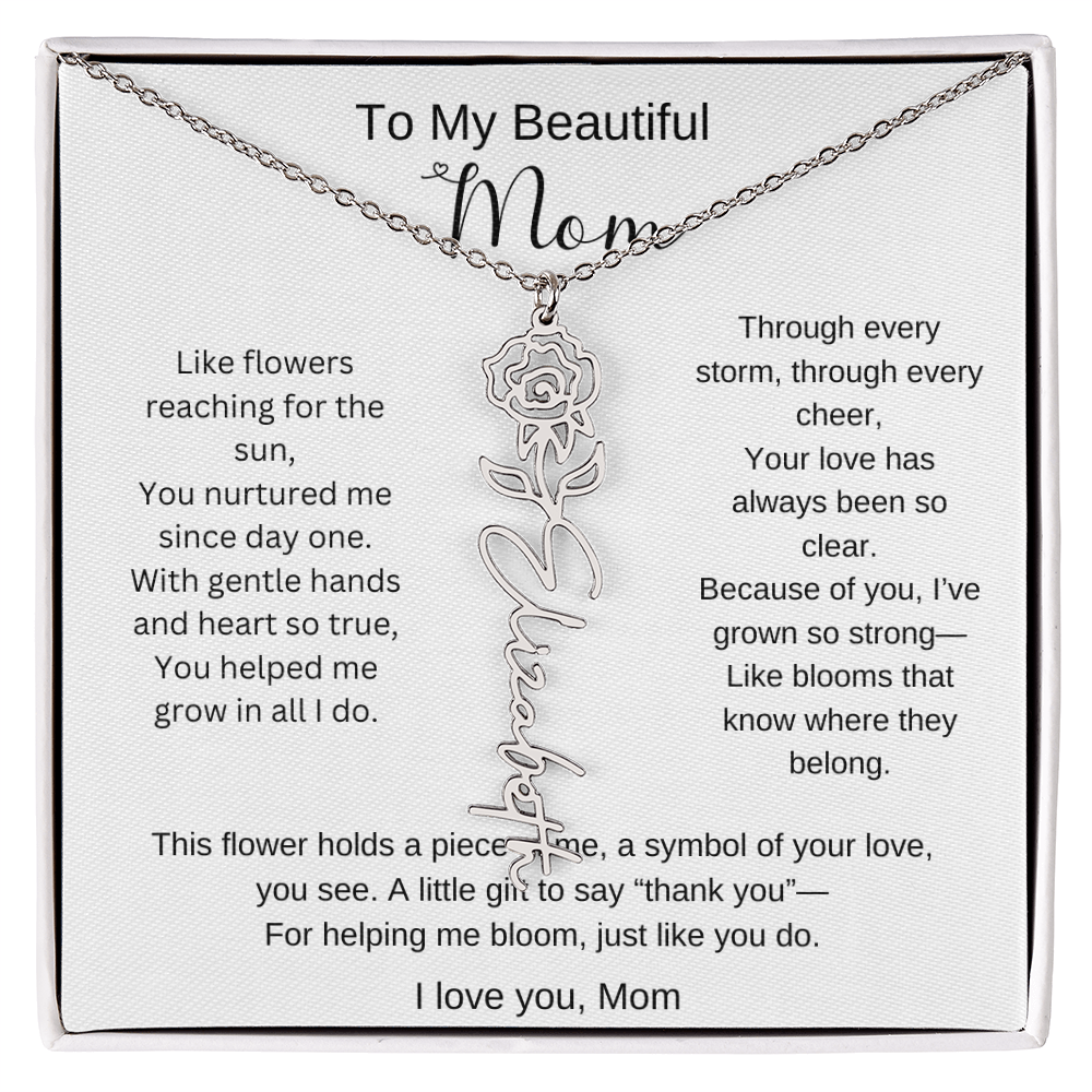 Personalized Mother's Day Necklace Gift for Mom
