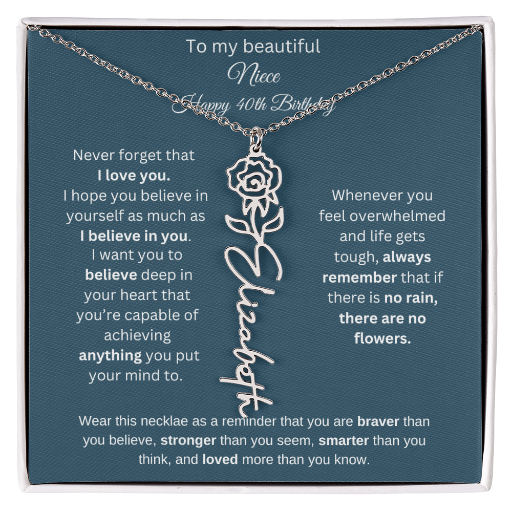 To My Beautiful Niece 40th Birthday