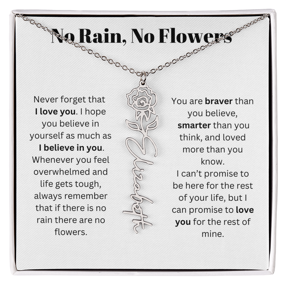 Personalized Flower Name Necklace 1