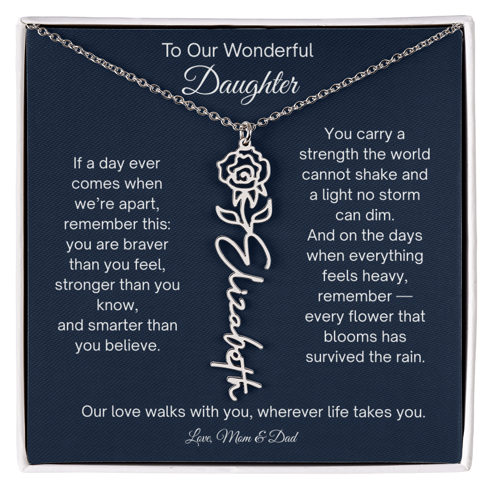 Personalized Daughter Necklace from Parents