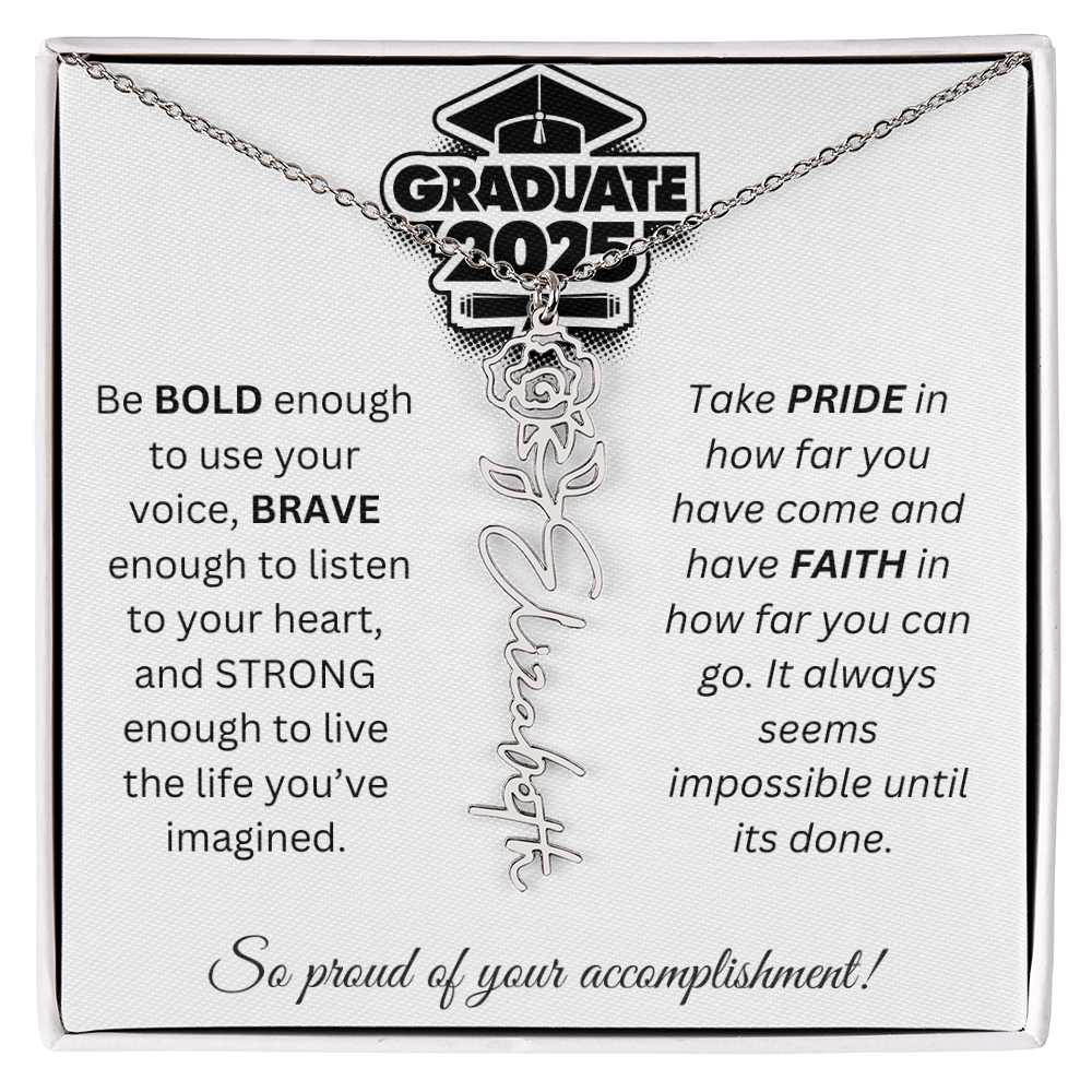 2025 Graduation Gift - Flower Name Necklace 1