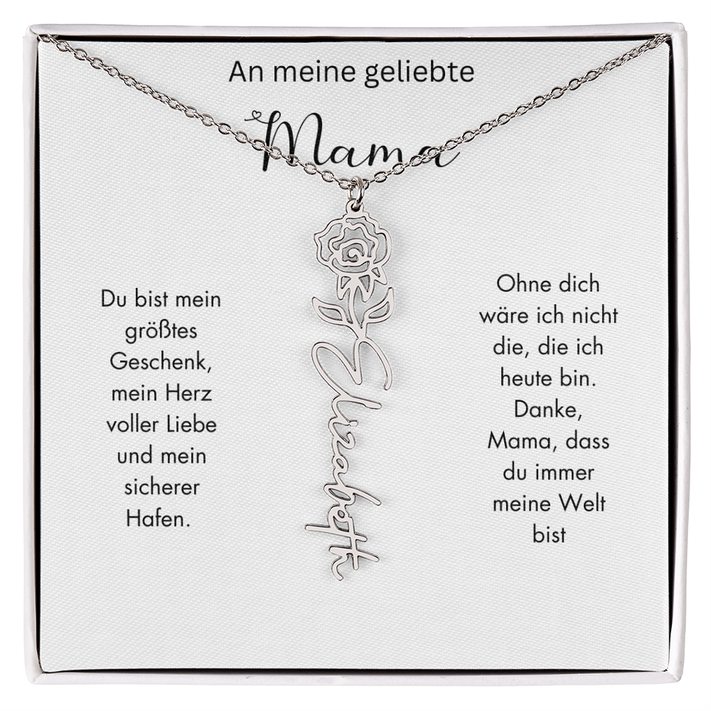Personalisierte Geburtsblumen Kette für Mama