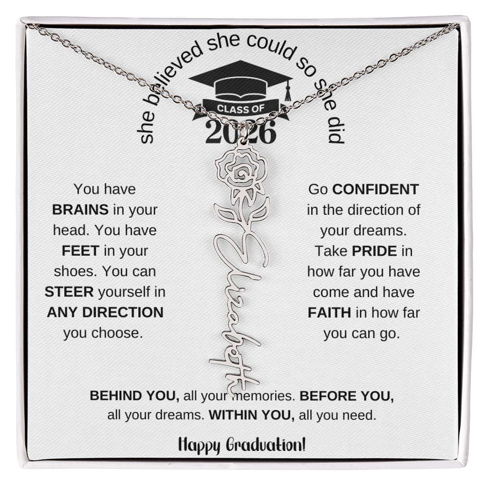 2026 Graduation Name Necklace
