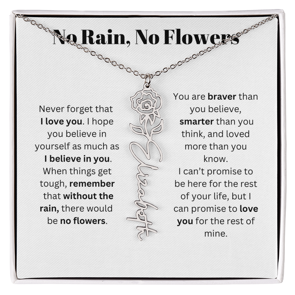 Personalized Flower Name Necklace 2