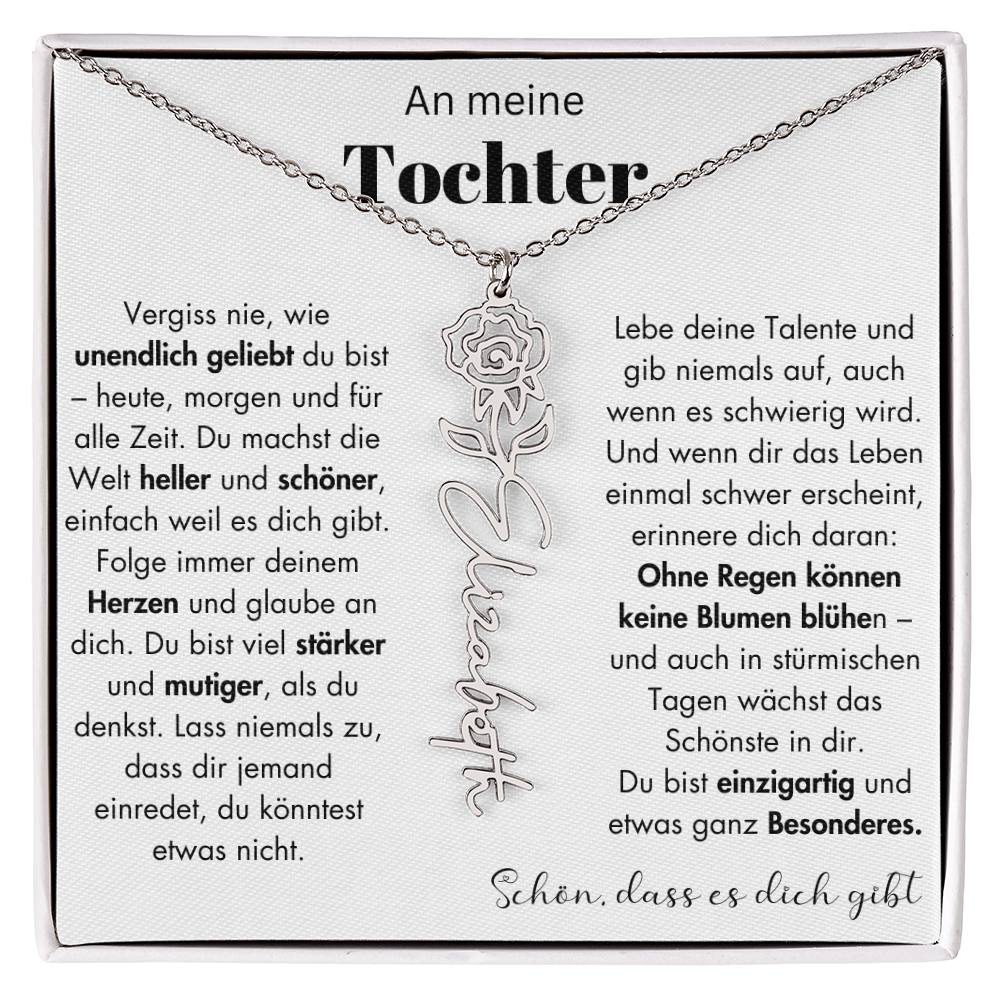 Geschenk Tochter Schmuckkarte mit Spruch unendlich geliebt Mutmacher Erinnerung Weihnachten Geburtstag