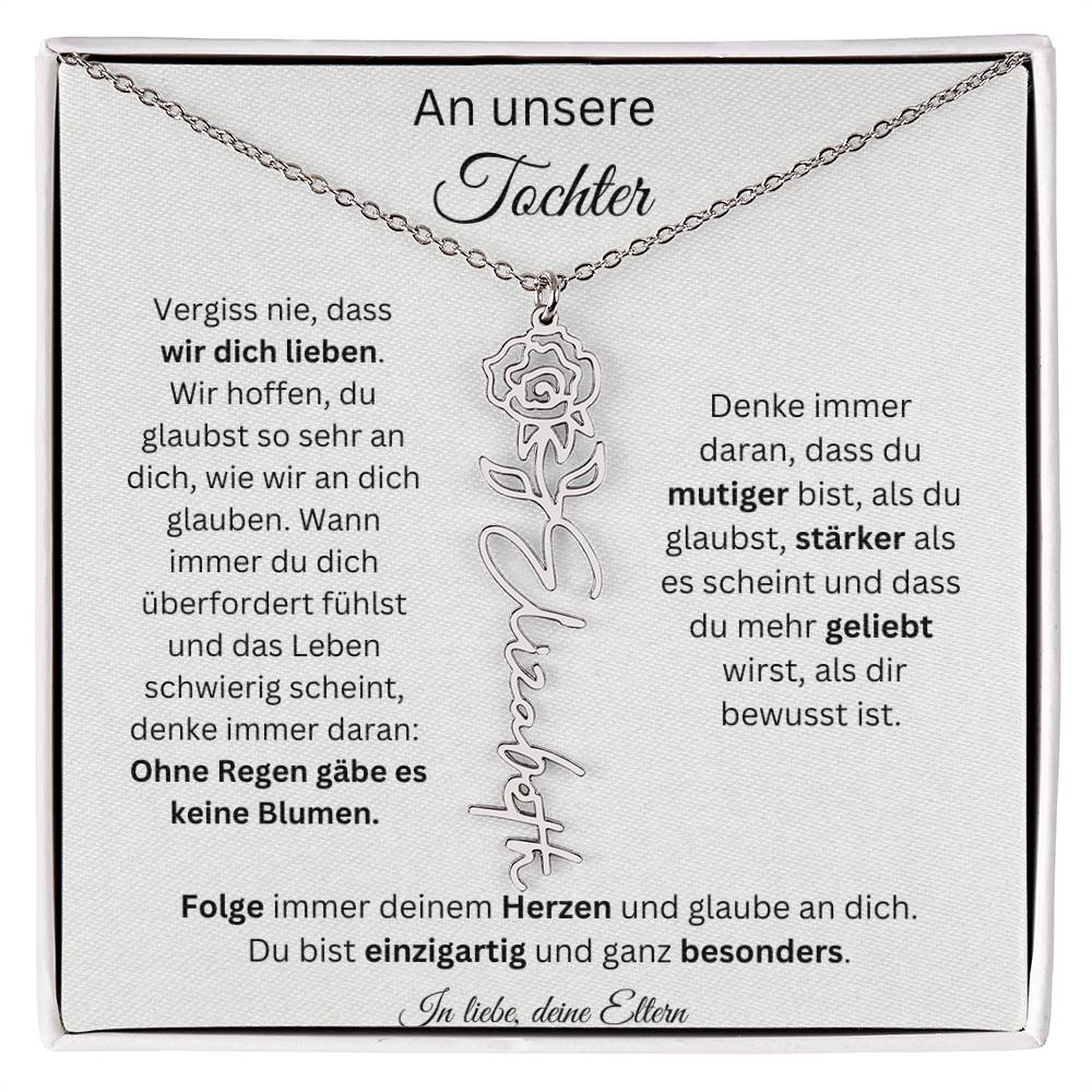 Weihnachtsgeschenk Eltern an Tochter