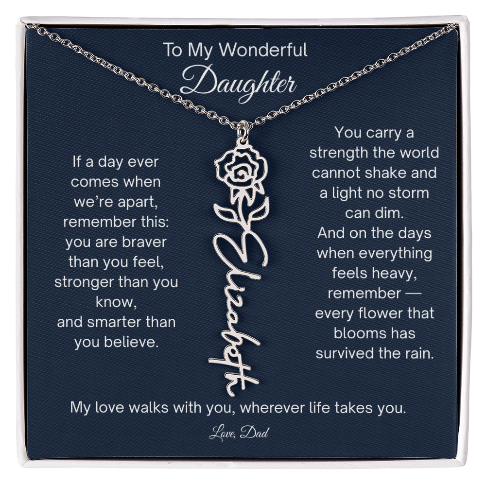 Daughter Necklace Gift from Dad