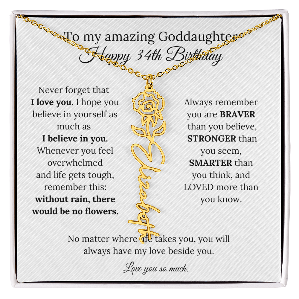 Happy 34th Birthday Gift for Goddaughter