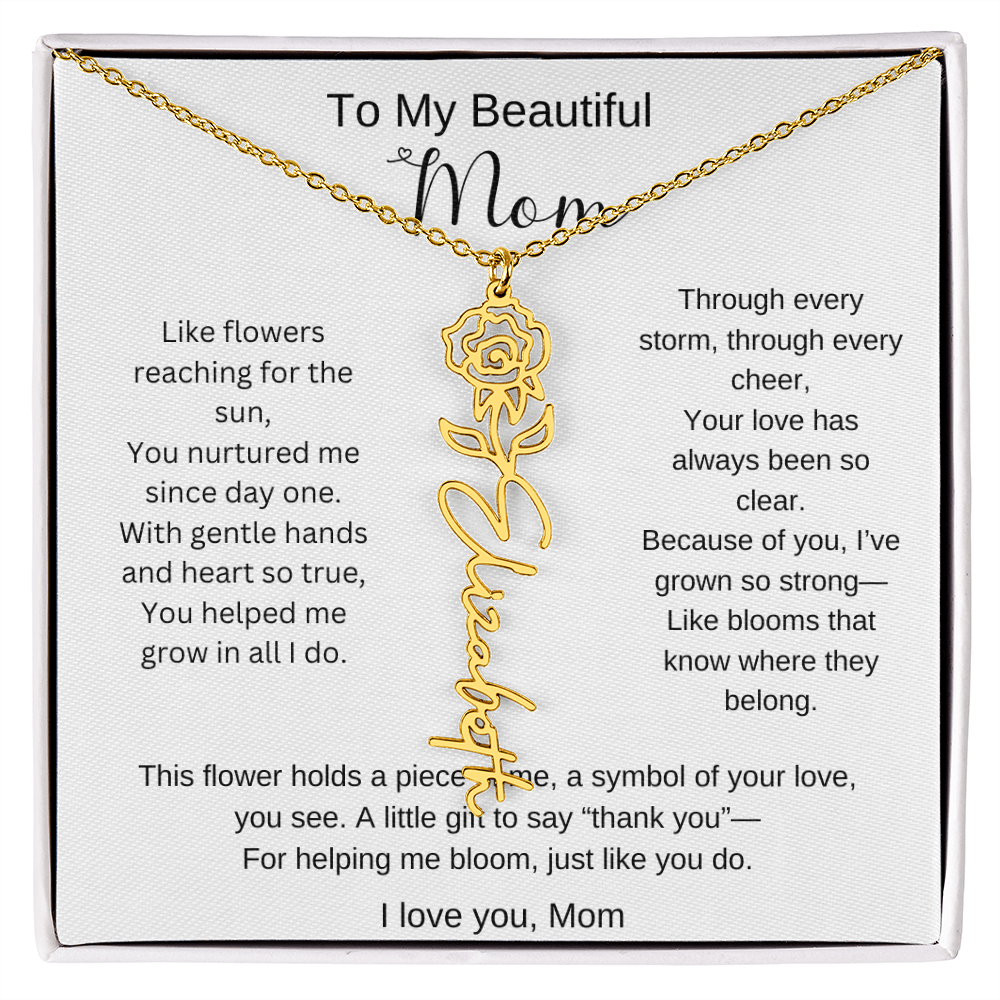 Personalized Mother's Day Necklace Gift for Mom