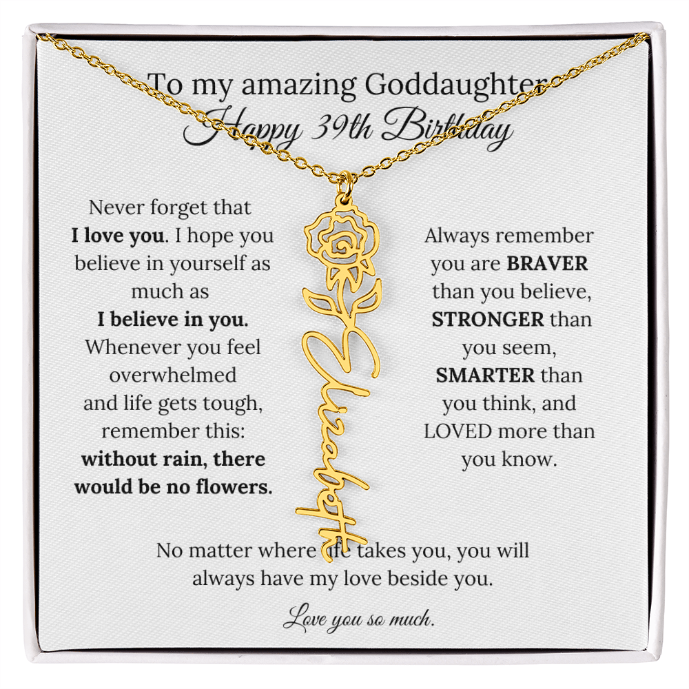 Happy 39th Birthday Gift for Goddaughter
